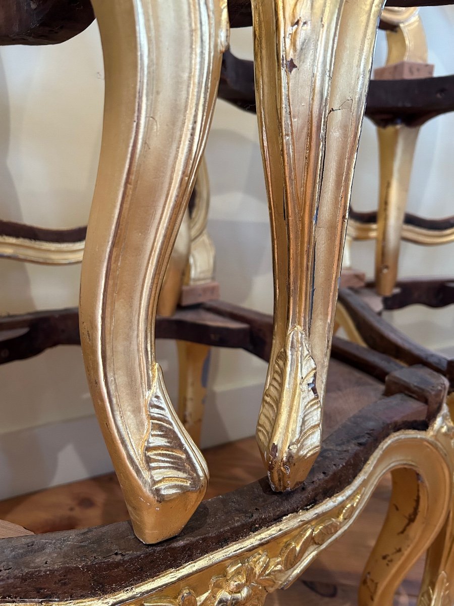 6 Louis XV Period Chairs-photo-3