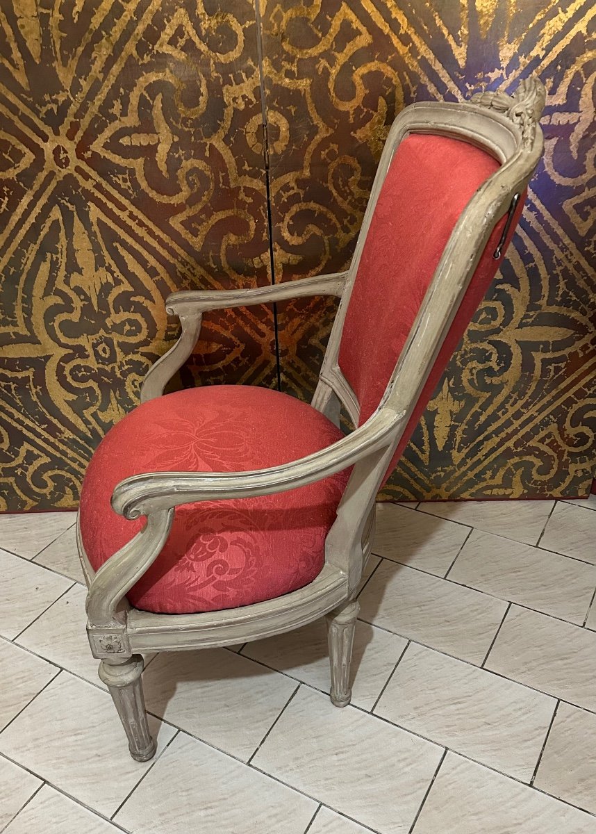 Fauteuil D’époque Louis XV à Châssis, Italien -photo-1