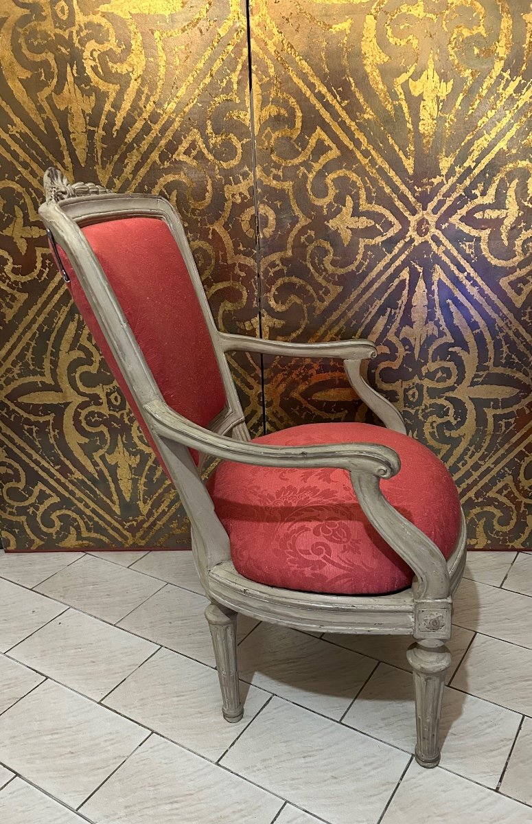 Fauteuil D’époque Louis XV à Châssis, Italien -photo-3