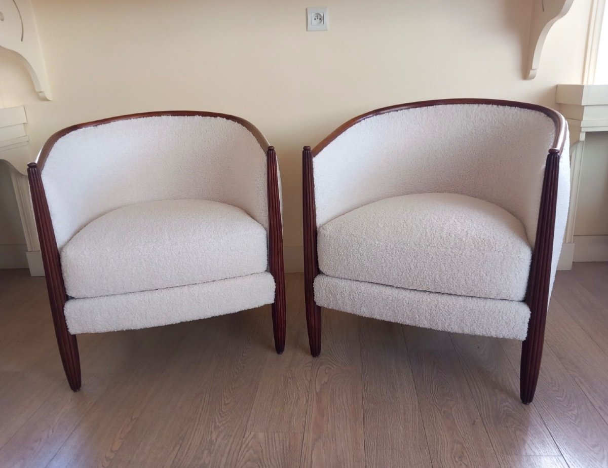 Pair Of Art Deco Armchairs 