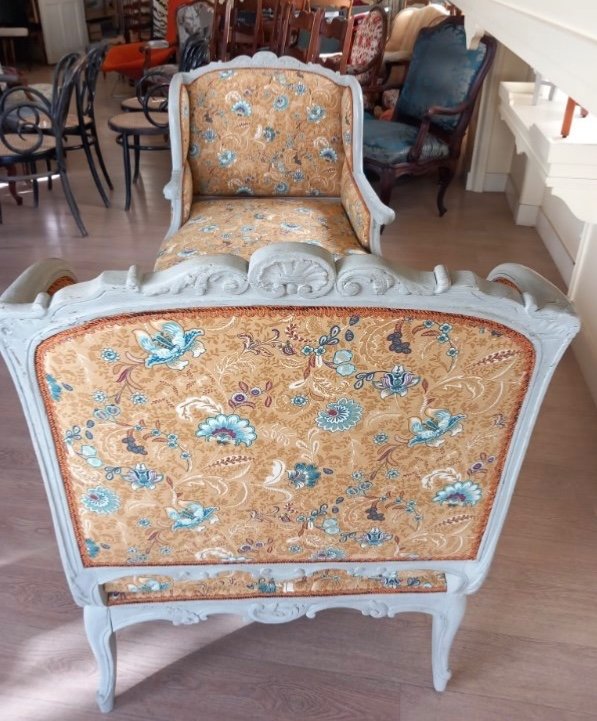 Meridienne/duchesse En Bateau D’époque Louis XV-photo-4