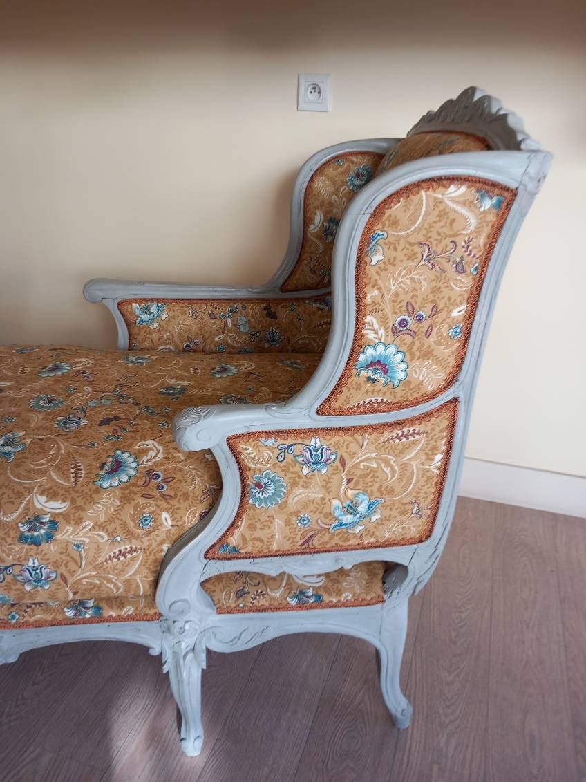 Meridienne/duchesse En Bateau D’époque Louis XV-photo-5