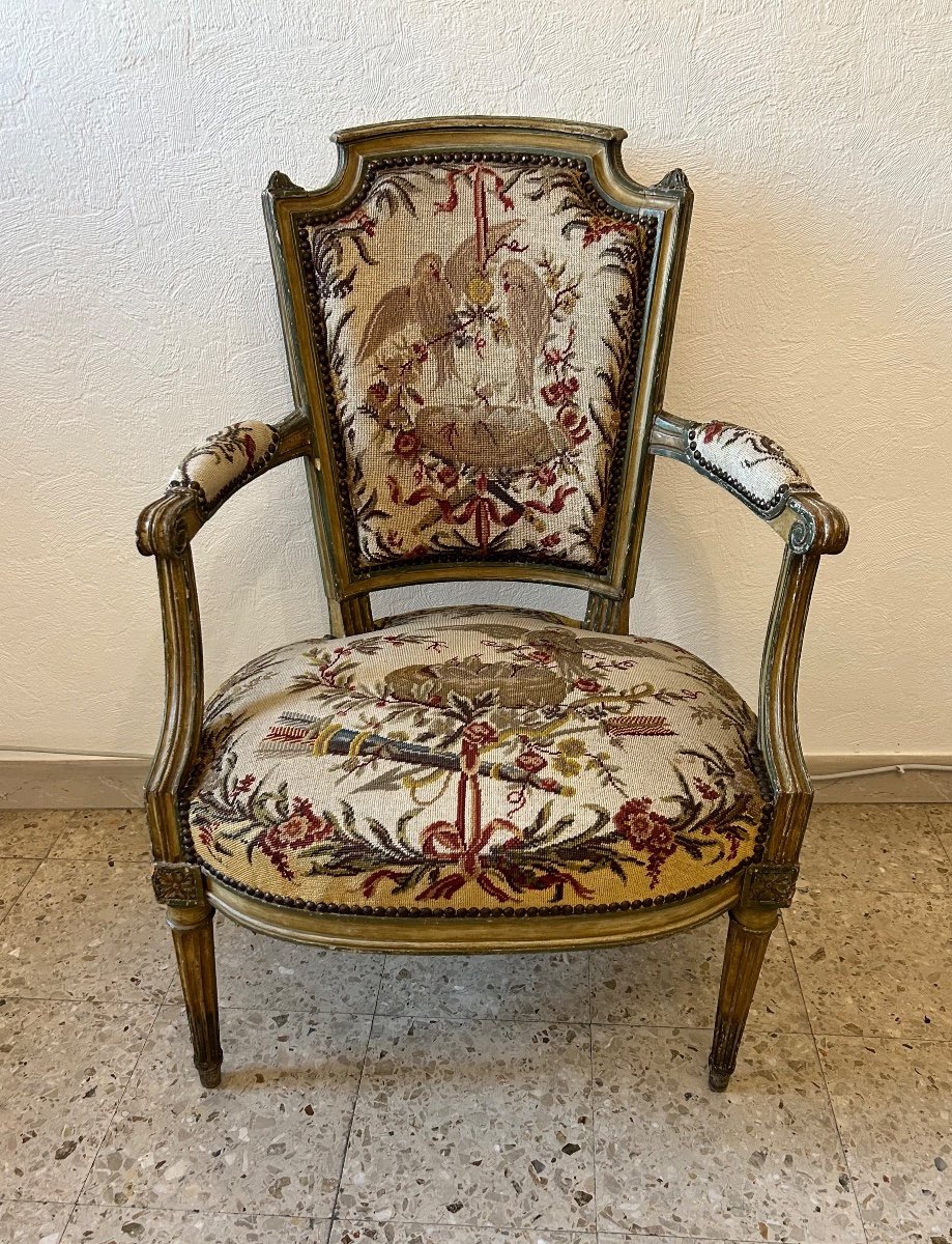 6 Fauteuils D’époque Louis XVI Estampillés Jbb Demay-photo-3