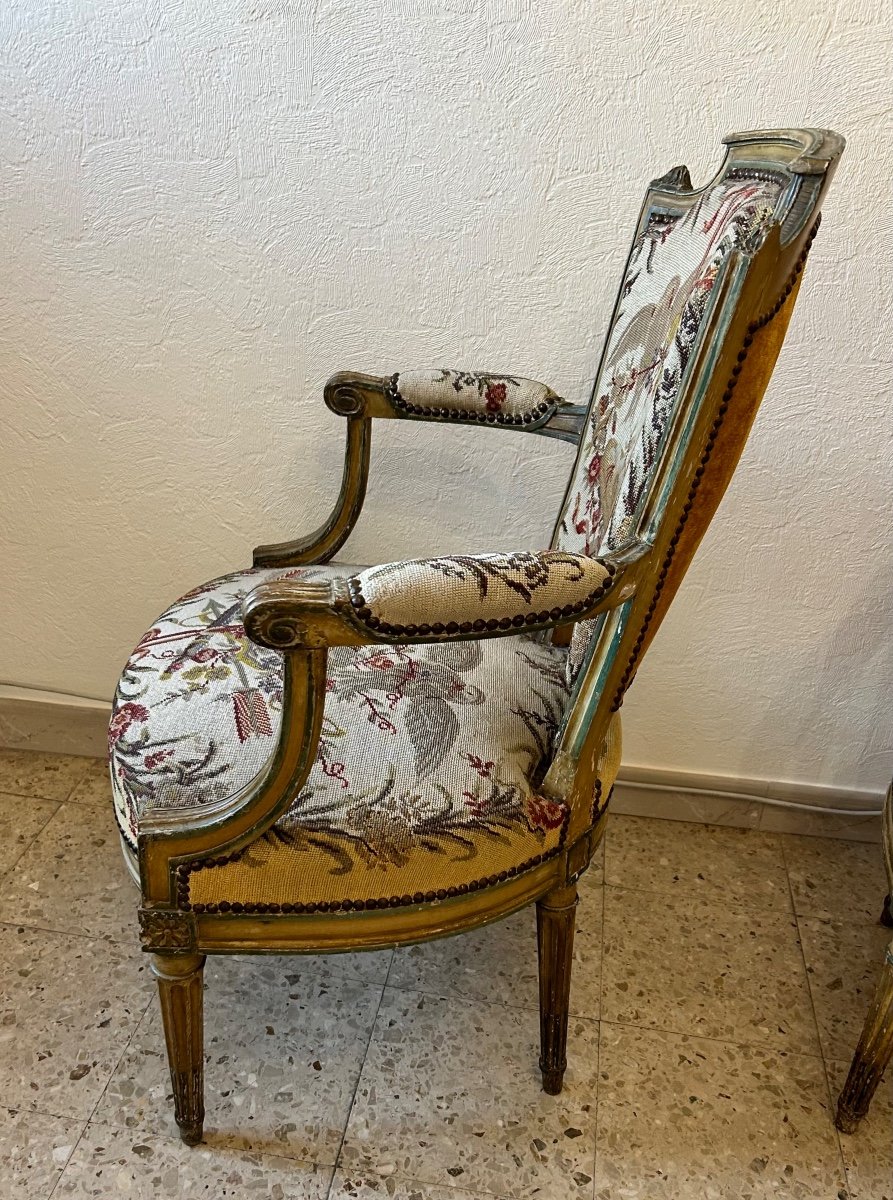 6 Fauteuils D’époque Louis XVI Estampillés Jbb Demay-photo-6