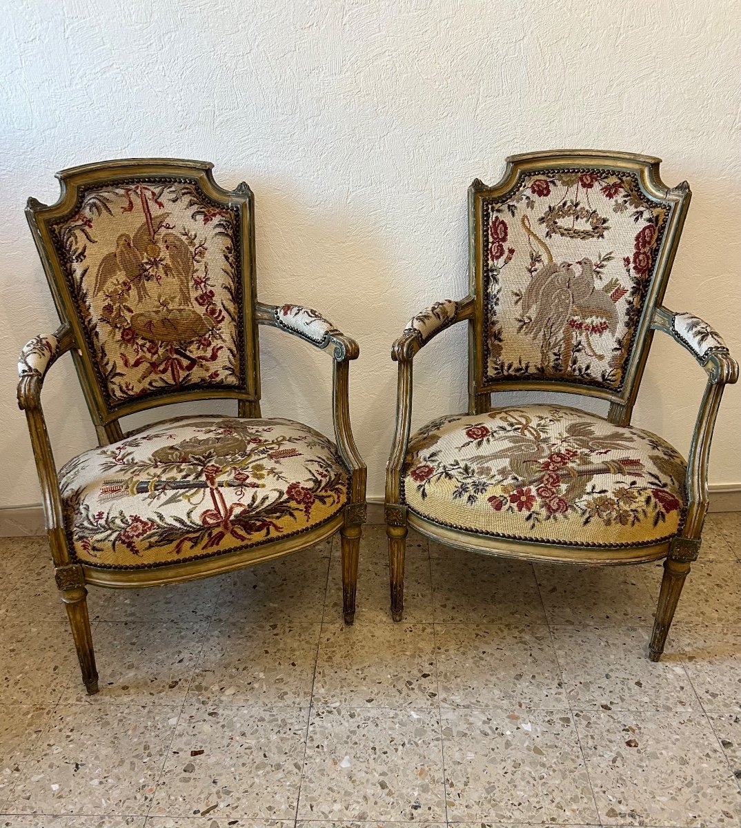 6 Fauteuils D’époque Louis XVI Estampillés Jbb Demay-photo-8