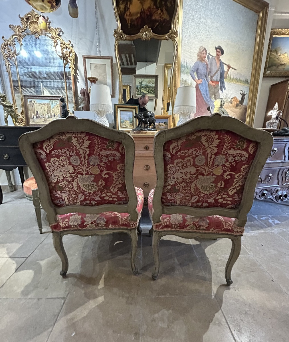 Paire de chaises d’époque Louis XV Sené-photo-3