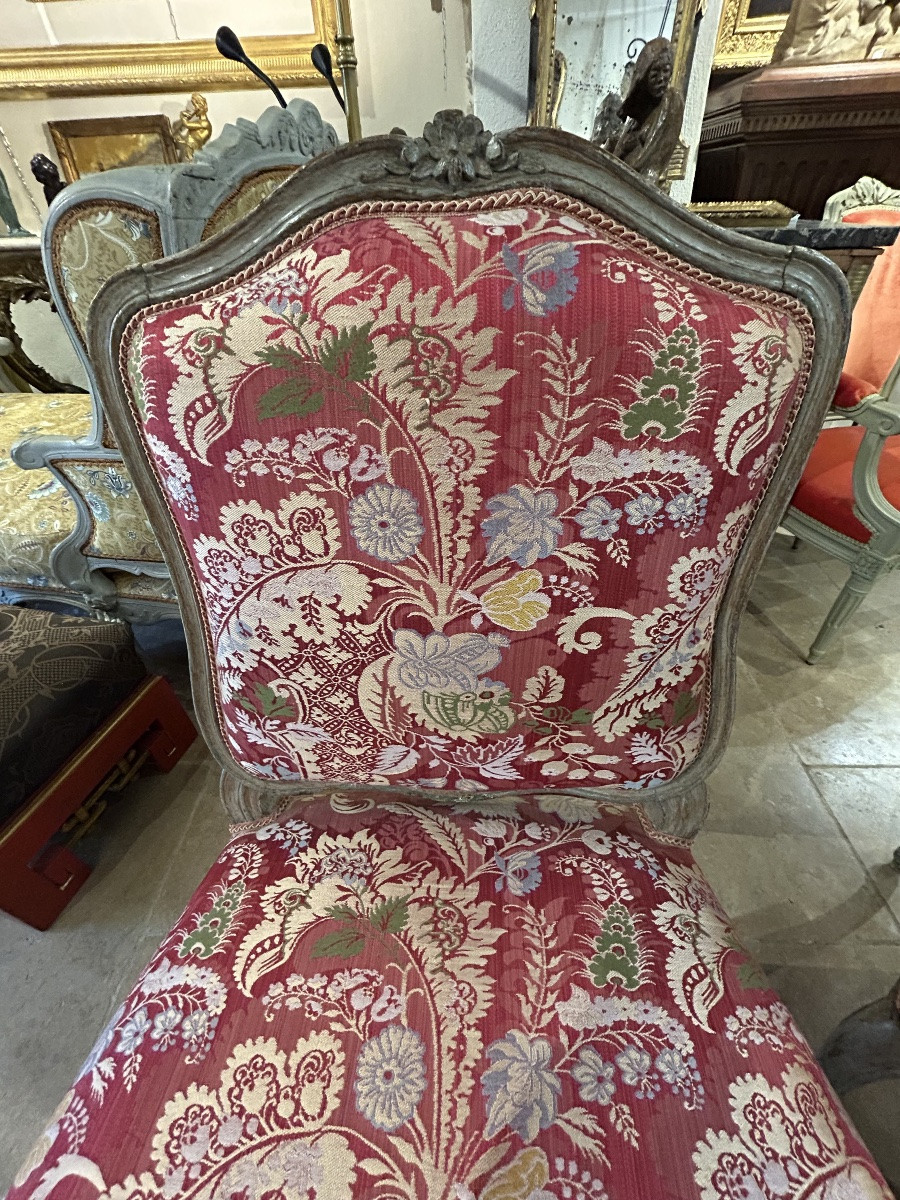 Paire de chaises d’époque Louis XV Sené-photo-4