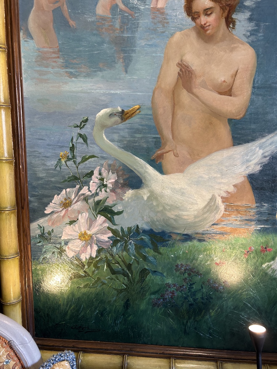 Large Painting By Adolphe Louis Gaussen-photo-4