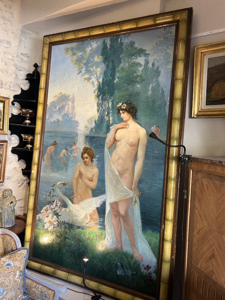 Large Painting By Adolphe Louis Gaussen-photo-3
