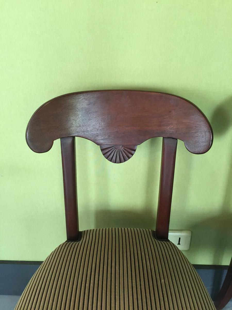 2 Empire Chairs In Mahogany-photo-2