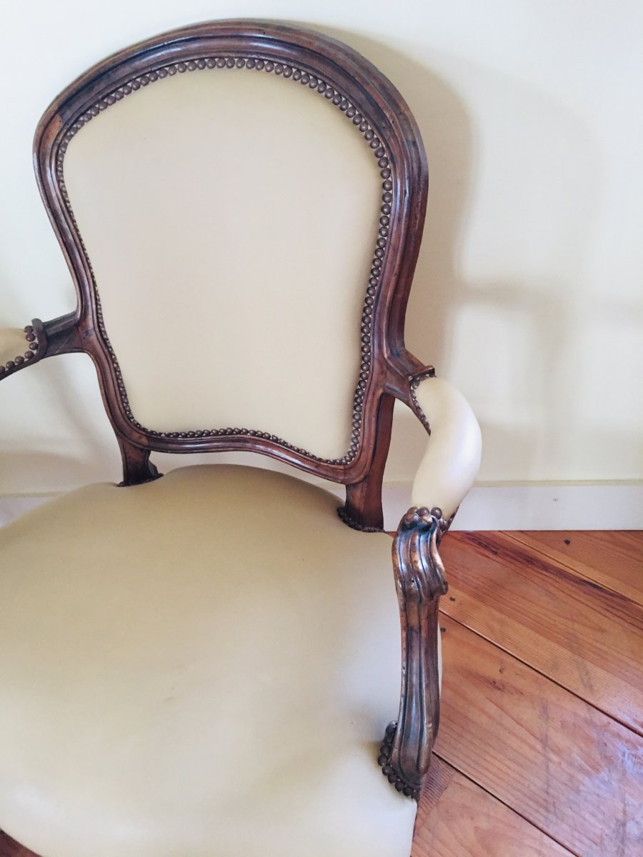 Pair Of Louis XV Armchairs-photo-4