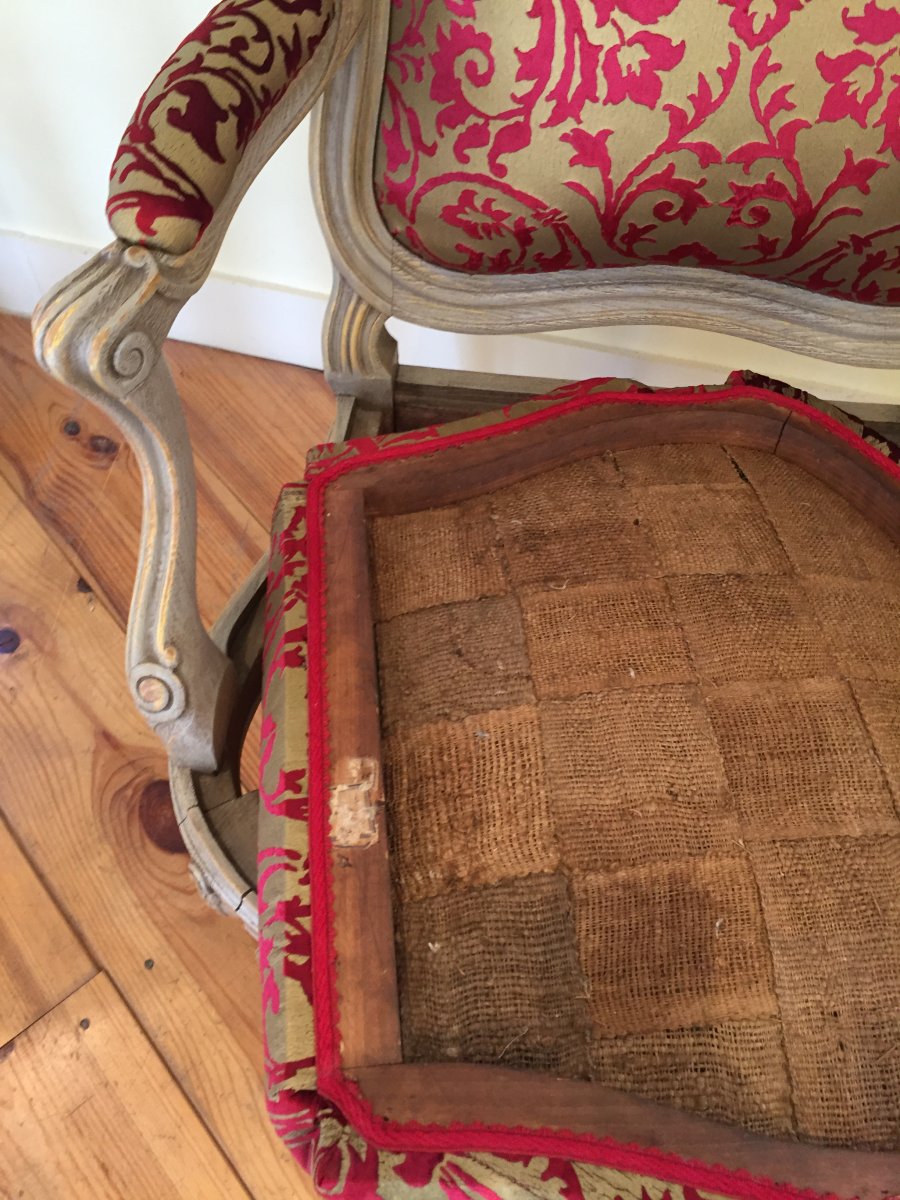 Louis XV Armchair At La Reine With Frame-photo-8