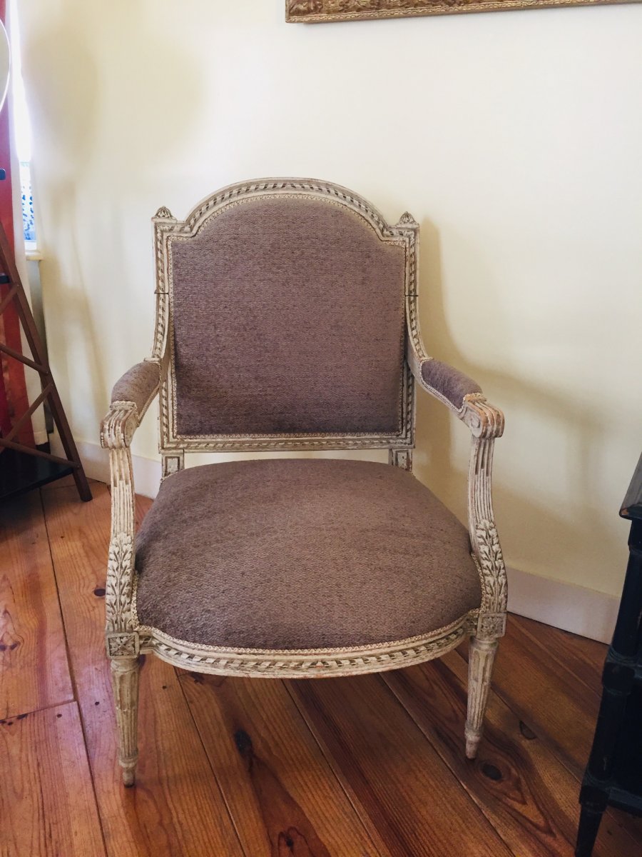 Fauteuil D’époque Louis XVI -photo-2