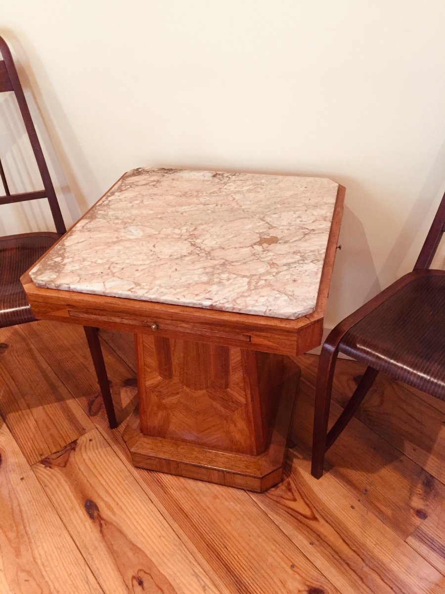 Art Deco Pedestal Table-photo-4