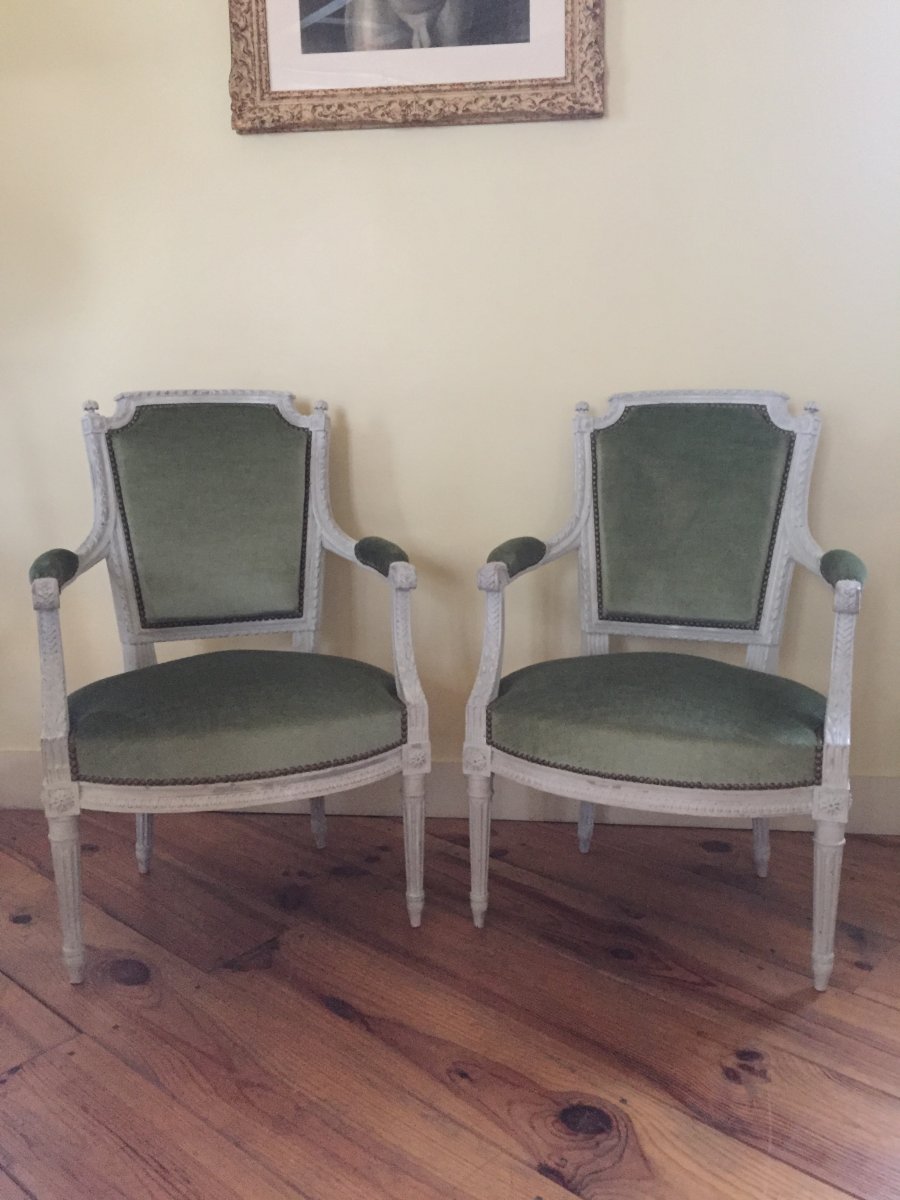Pair Of Louis XVI Armchairs-photo-2