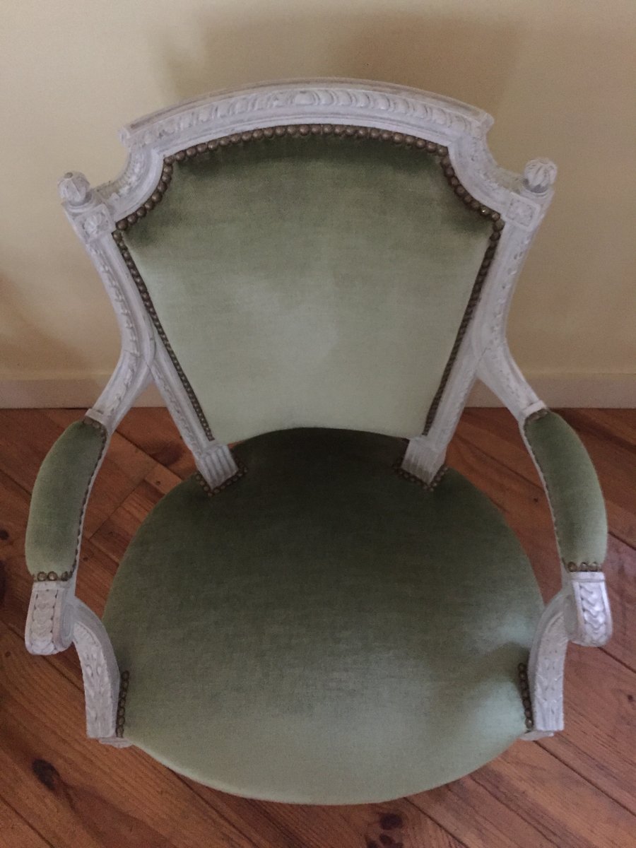 Pair Of Louis XVI Armchairs-photo-4