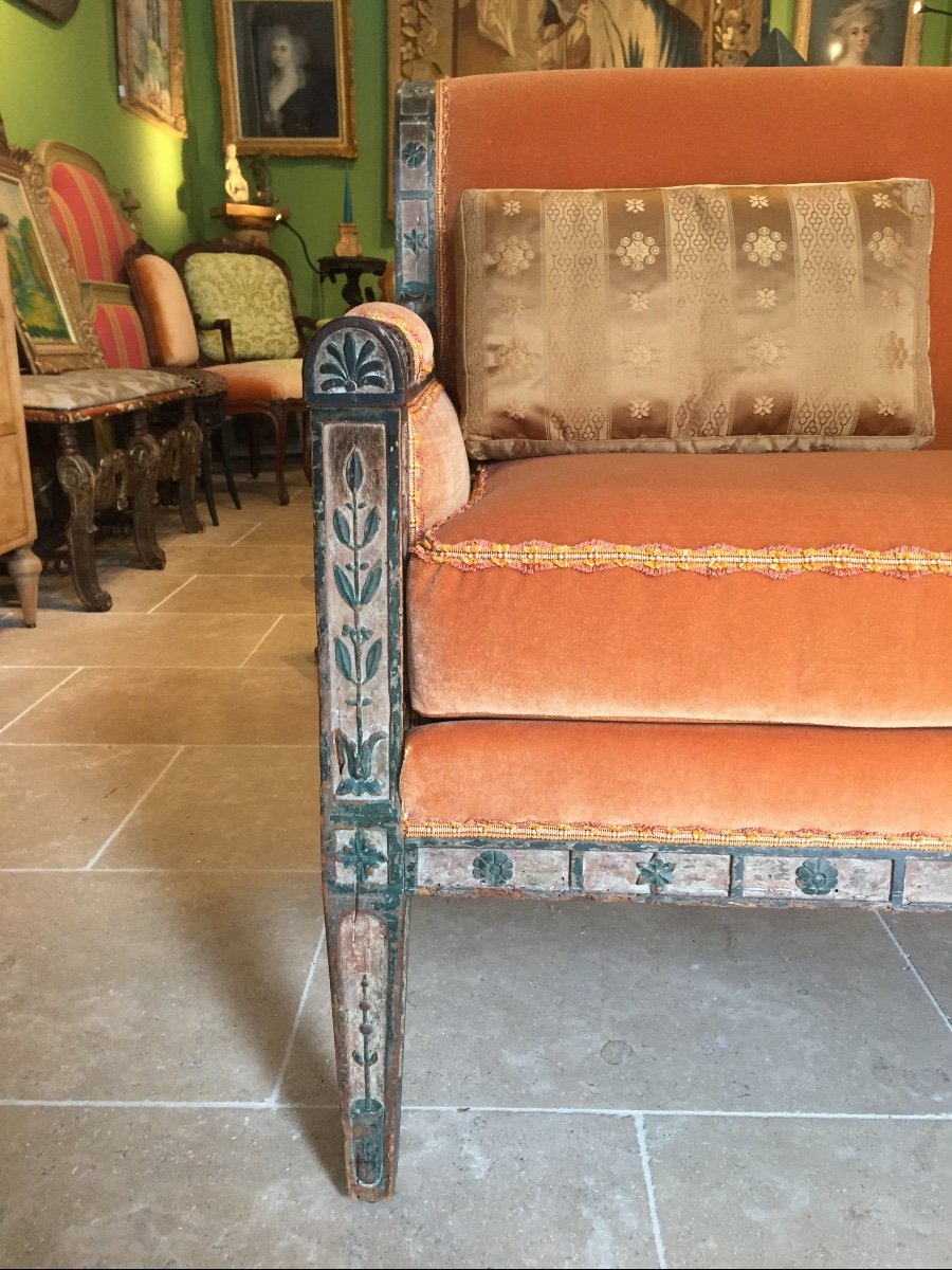 Banquette D’époque Consulat Dite « pommier »-photo-1