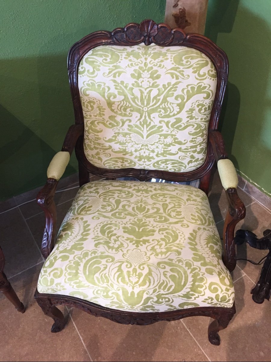 Fauteuil à Châssis D’époque Louis XV -photo-1