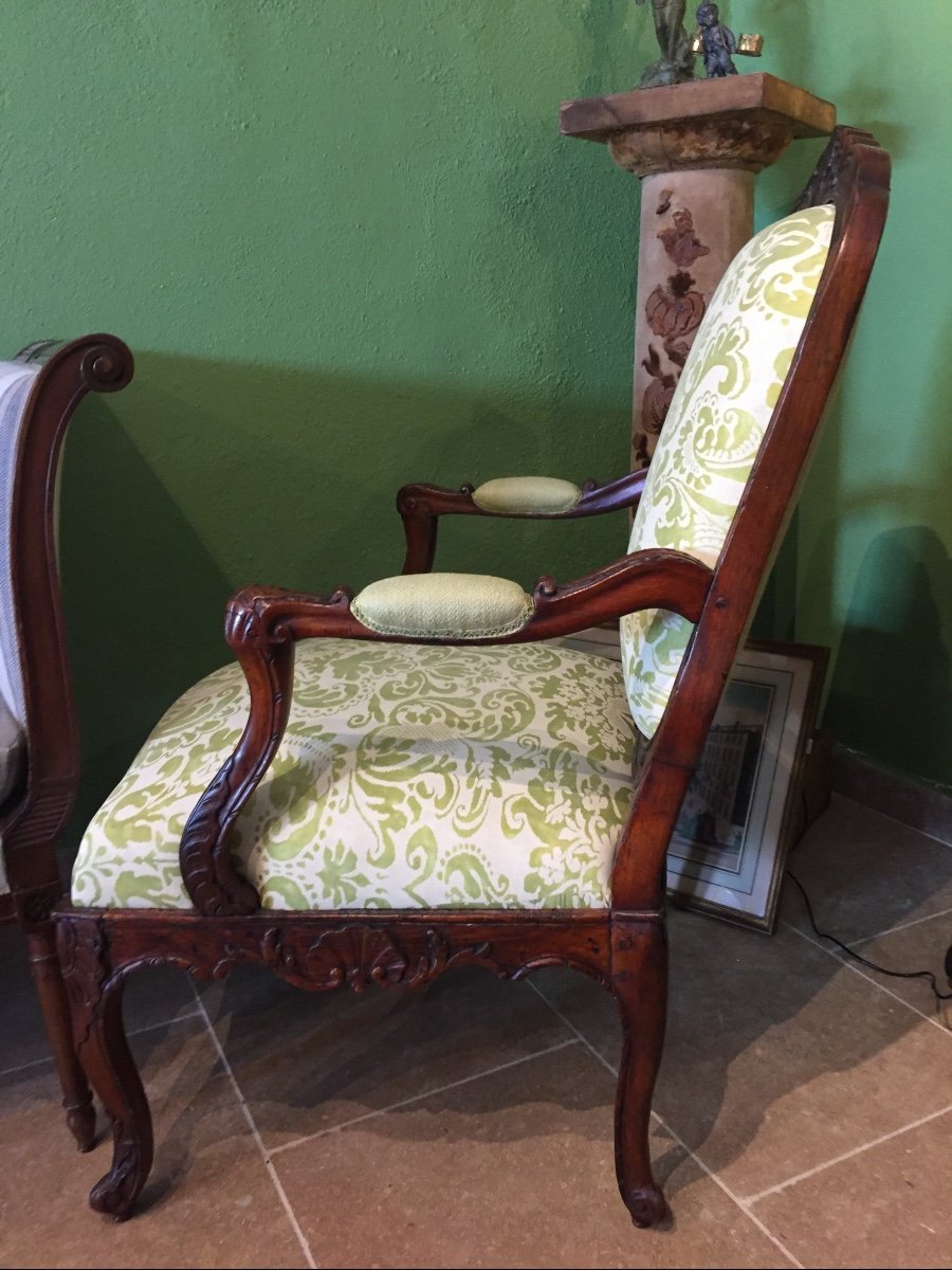 Fauteuil à Châssis D’époque Louis XV -photo-3