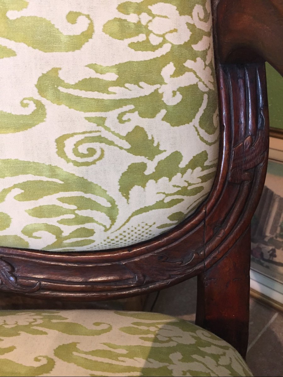 Fauteuil à Châssis D’époque Louis XV -photo-8