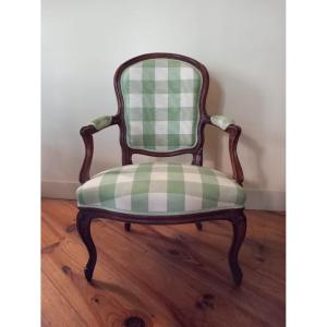 Fauteuil D’époque Louis XV Estampillé Gourdin