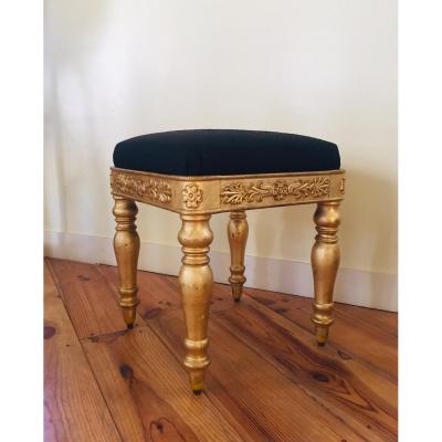 Empire Period Stool / Restoration Stamped Jeanselme