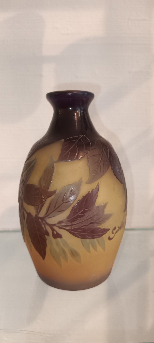 Vase à Décor De Fuchsias Par Gallé-photo-2