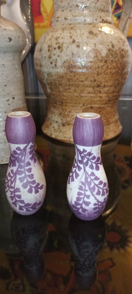 Pair Of Art Nouveau Nancy Vases