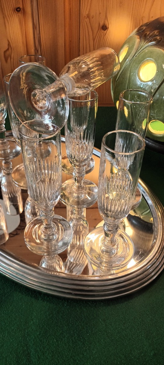Set Of 10 Renaissance Champagne Flutes -photo-2