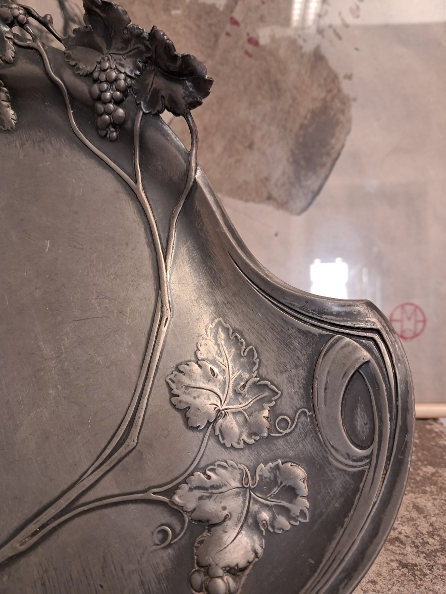 Plateau art nouveau en etain wmf allemagne-photo-4