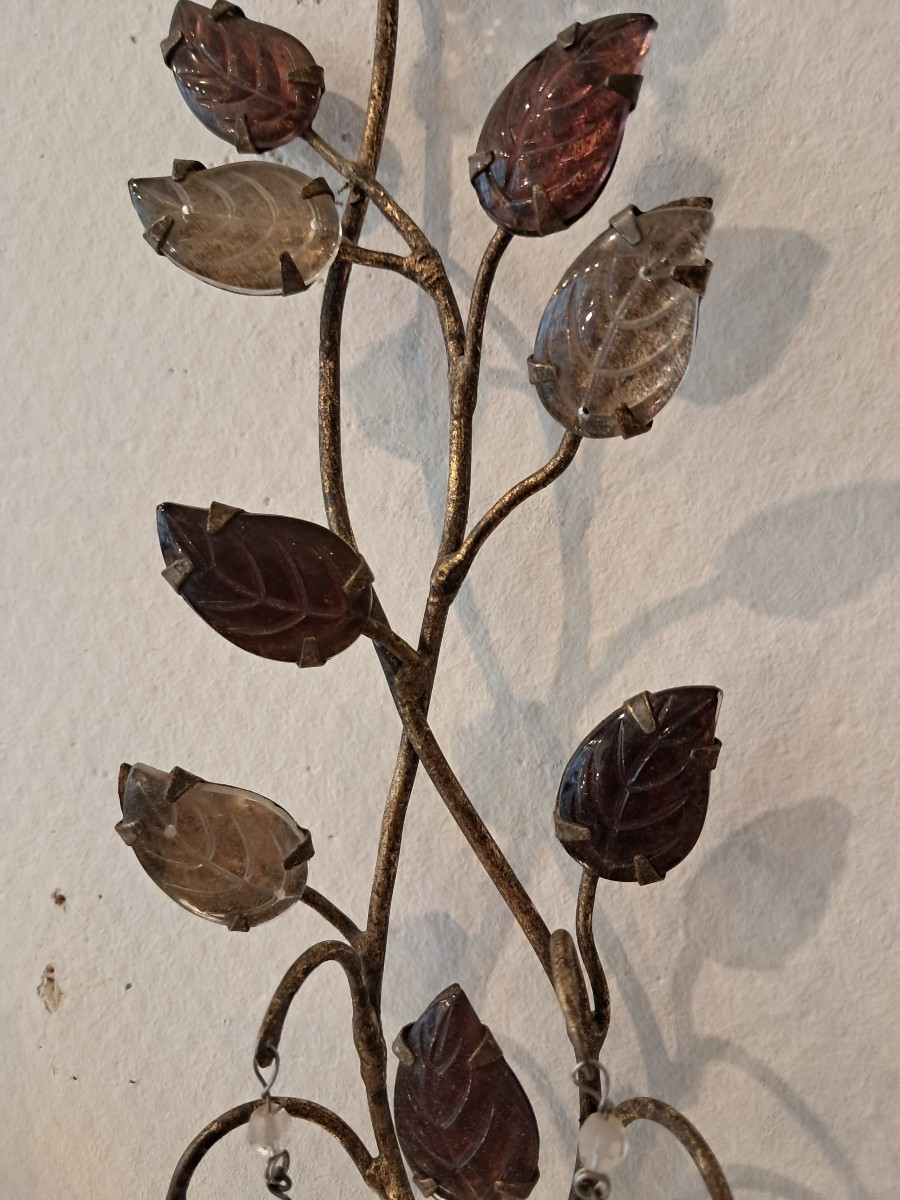 Pair Of 1950s House Ring Wall Sconces -photo-2