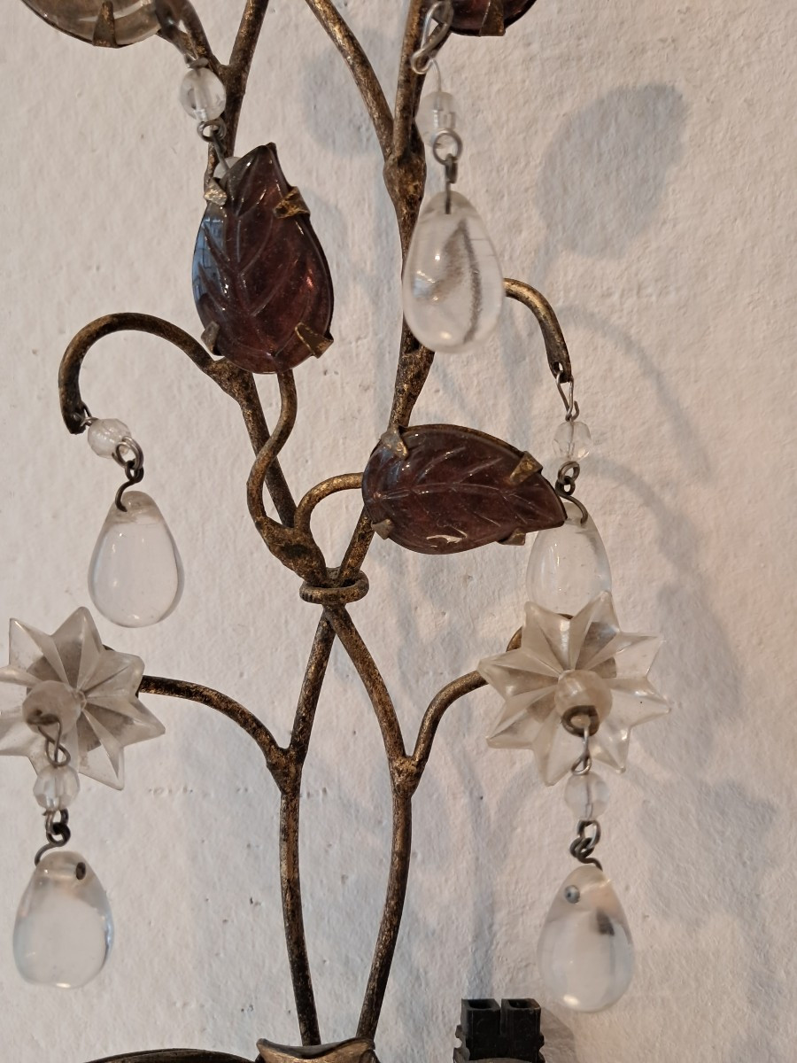 Pair Of 1950s House Ring Wall Sconces -photo-3
