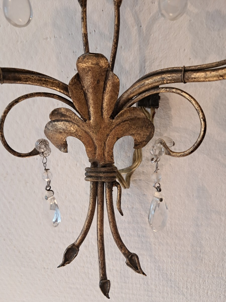 Pair Of 1950s House Ring Wall Sconces -photo-4