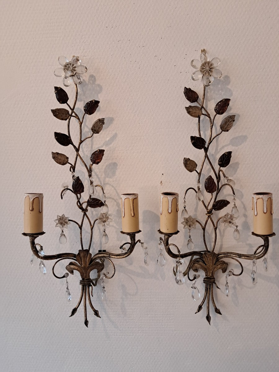 Pair Of 1950s House Ring Wall Sconces 