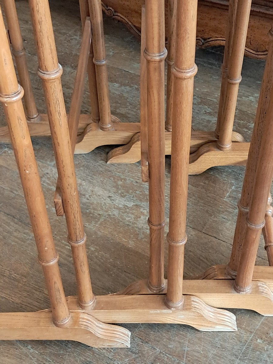 Tables gigognes à decor de marronnier-photo-2