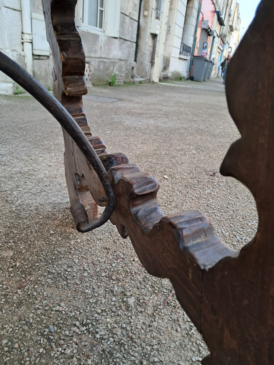 Table espagnole en noyer ancienne. -photo-1