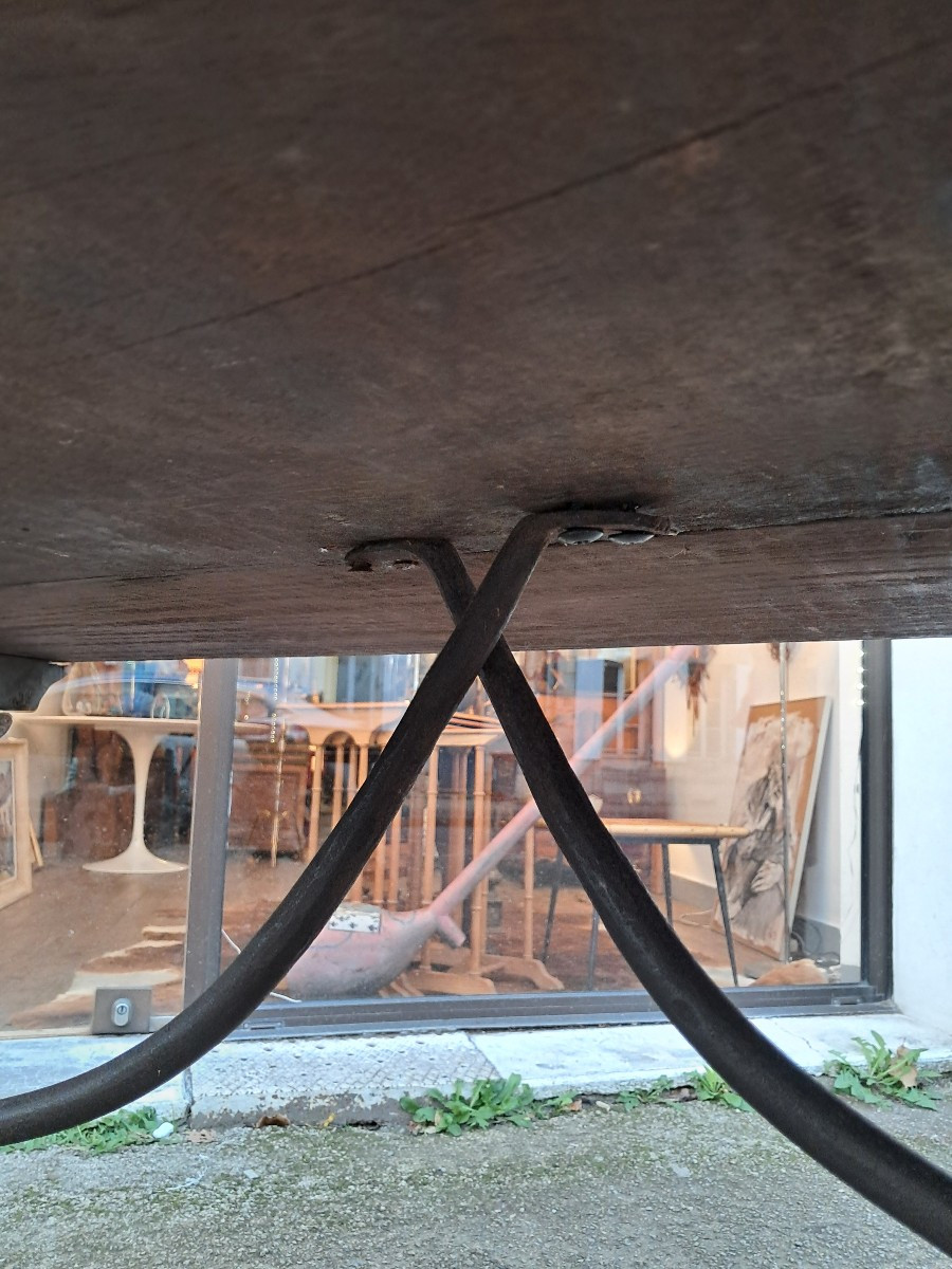 Table espagnole en noyer ancienne. -photo-2