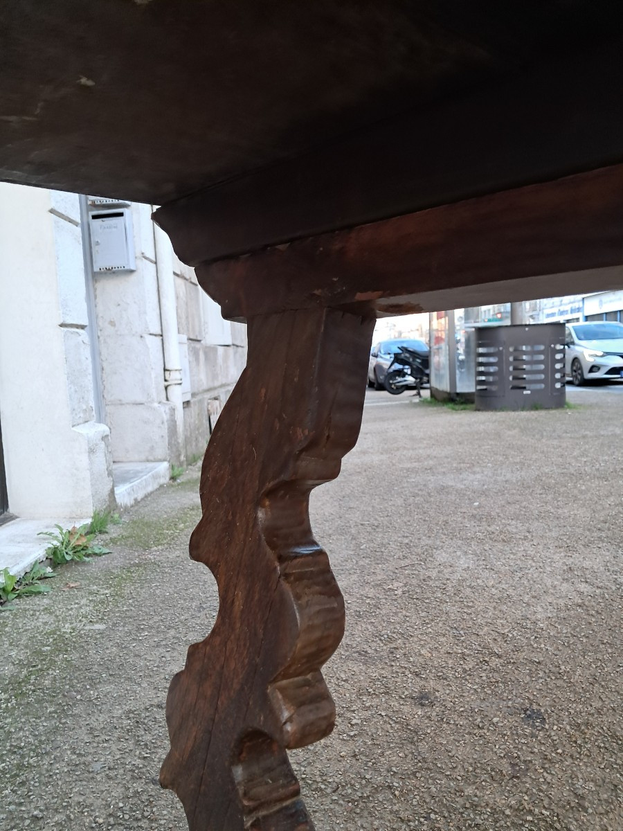Table espagnole en noyer ancienne. -photo-6
