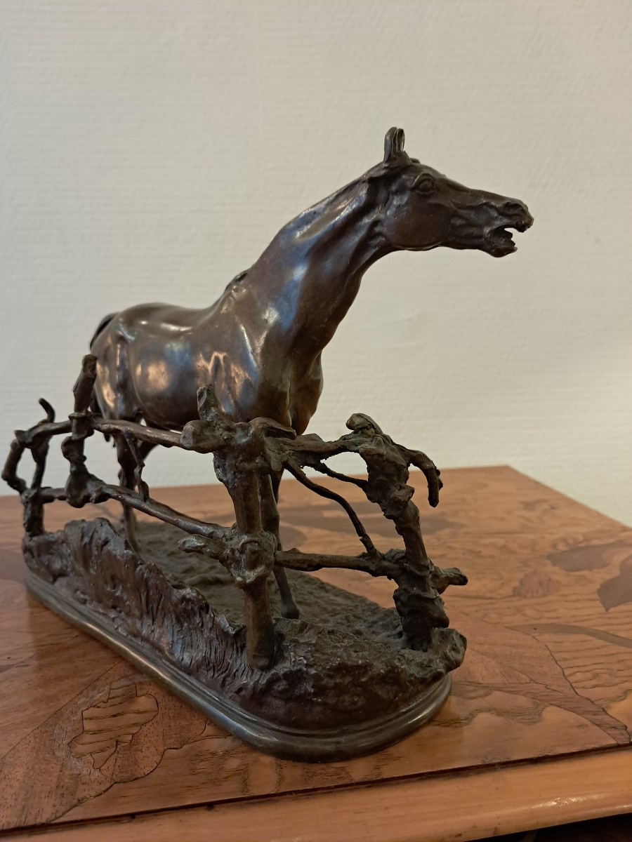 Bronze Animal Sculpture Of A Horse By Pj Mène -photo-4