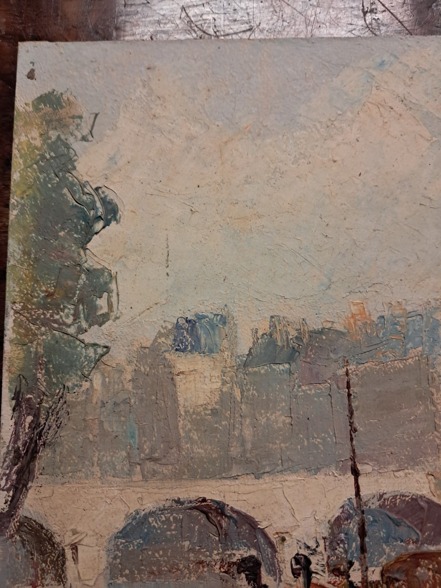 Oil On Cardboard, Which Of Seine Paris Ristat 43-photo-1