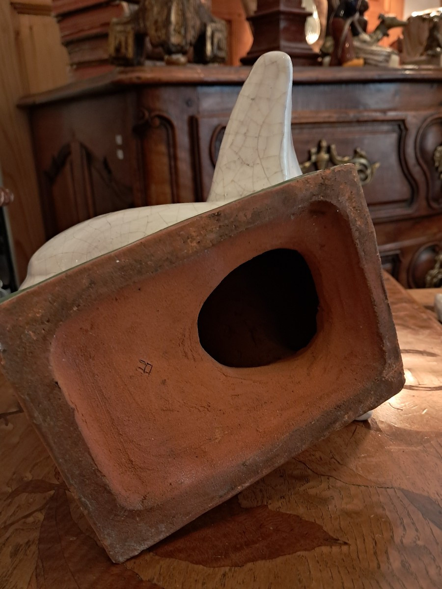 Pigeon en faience de bavent Normandie -photo-4