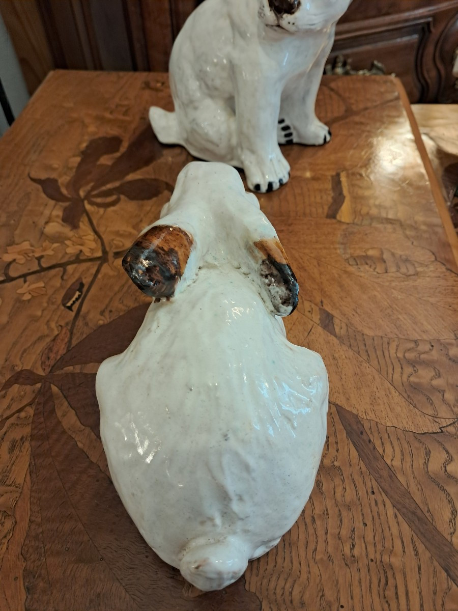 Lapin en terre cuite émaillée  fabrique de bavent -photo-4