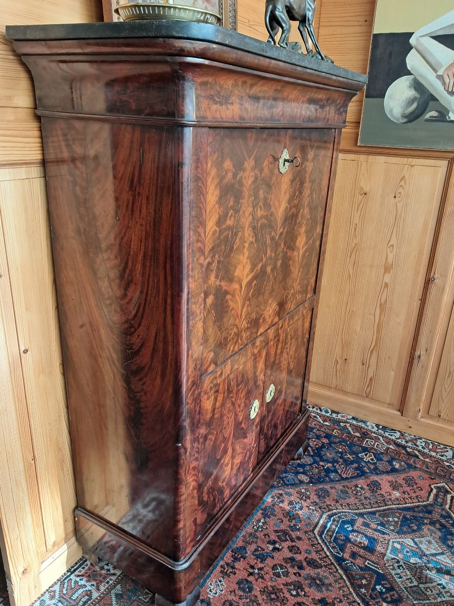 Secretaire restauration en acajou -photo-2