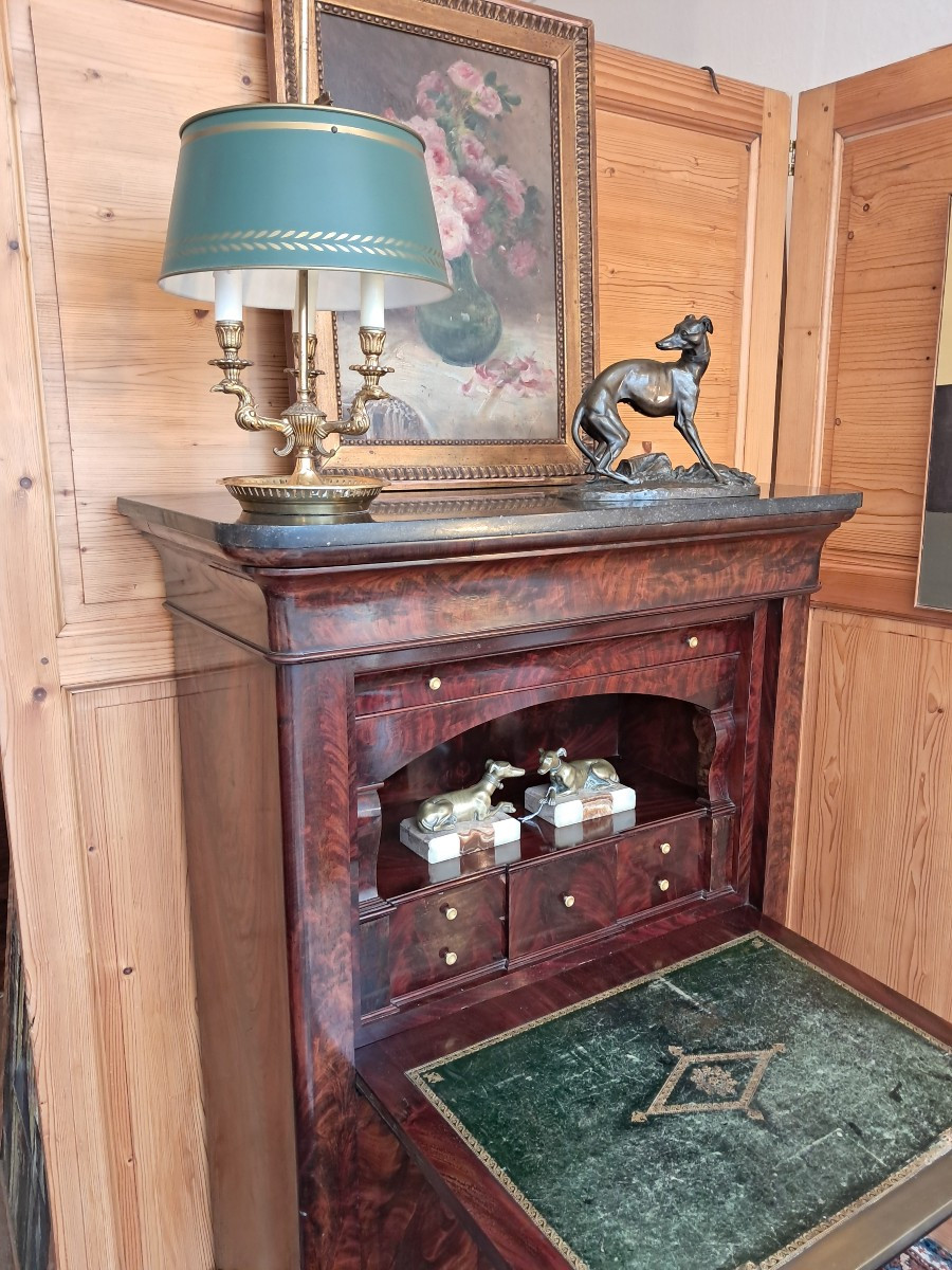 Secretaire restauration en acajou -photo-4