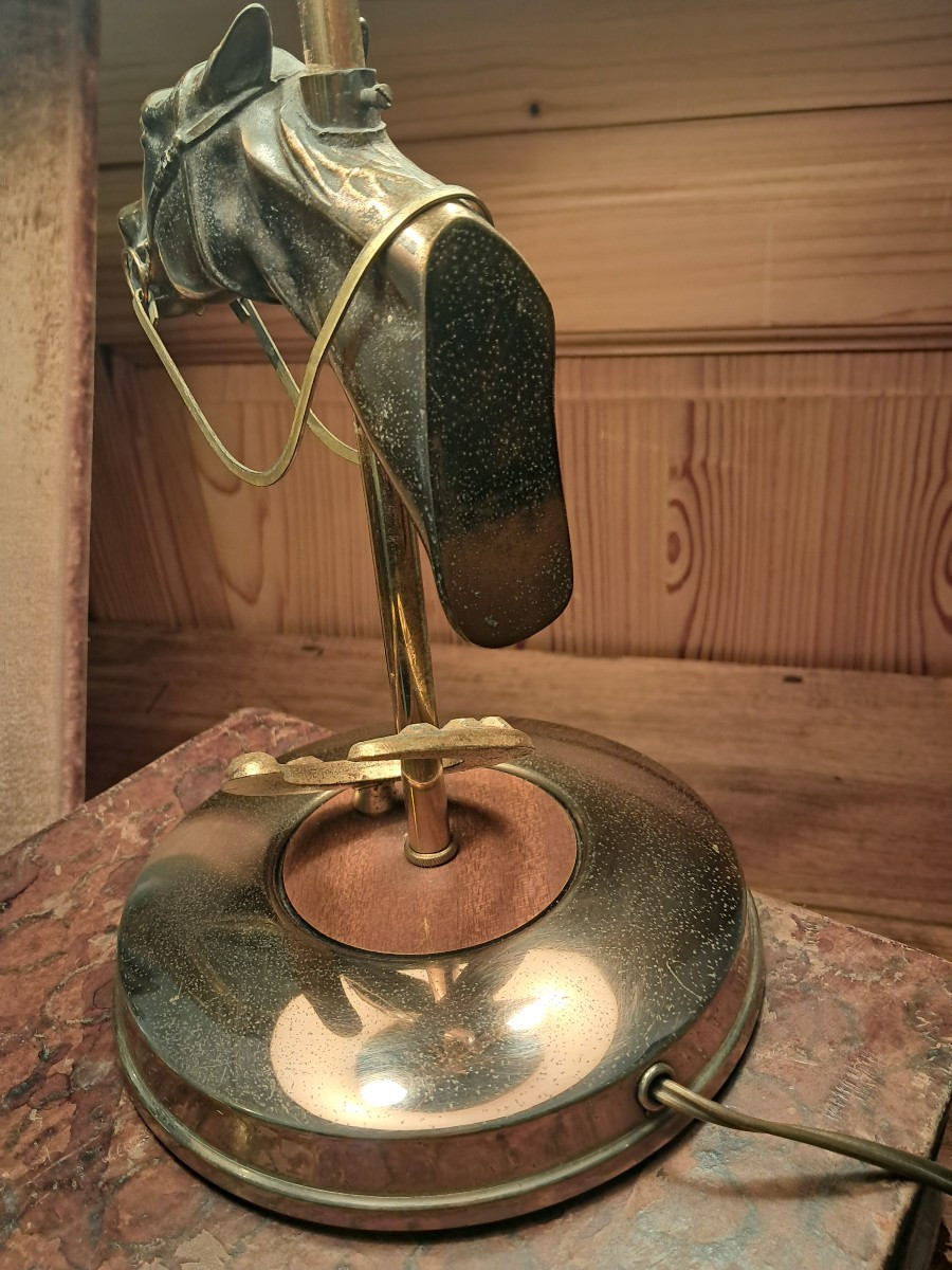 1950s Lamp With A Horse Riding Theme-photo-4