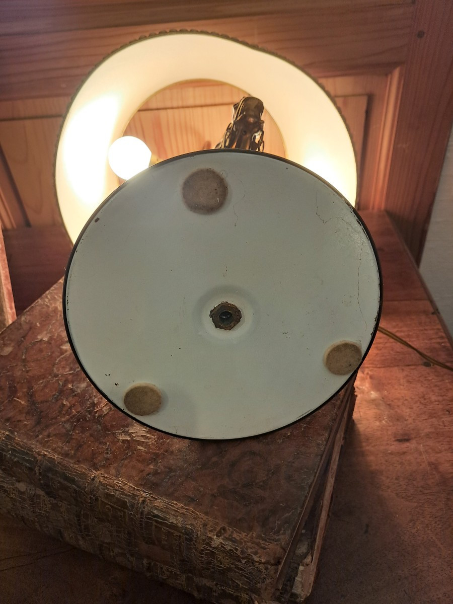 1950s Lamp With A Horse Riding Theme-photo-2