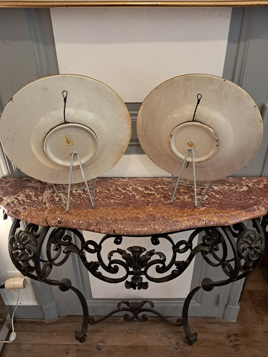 Pair Of Large Earthenware Platters -photo-4