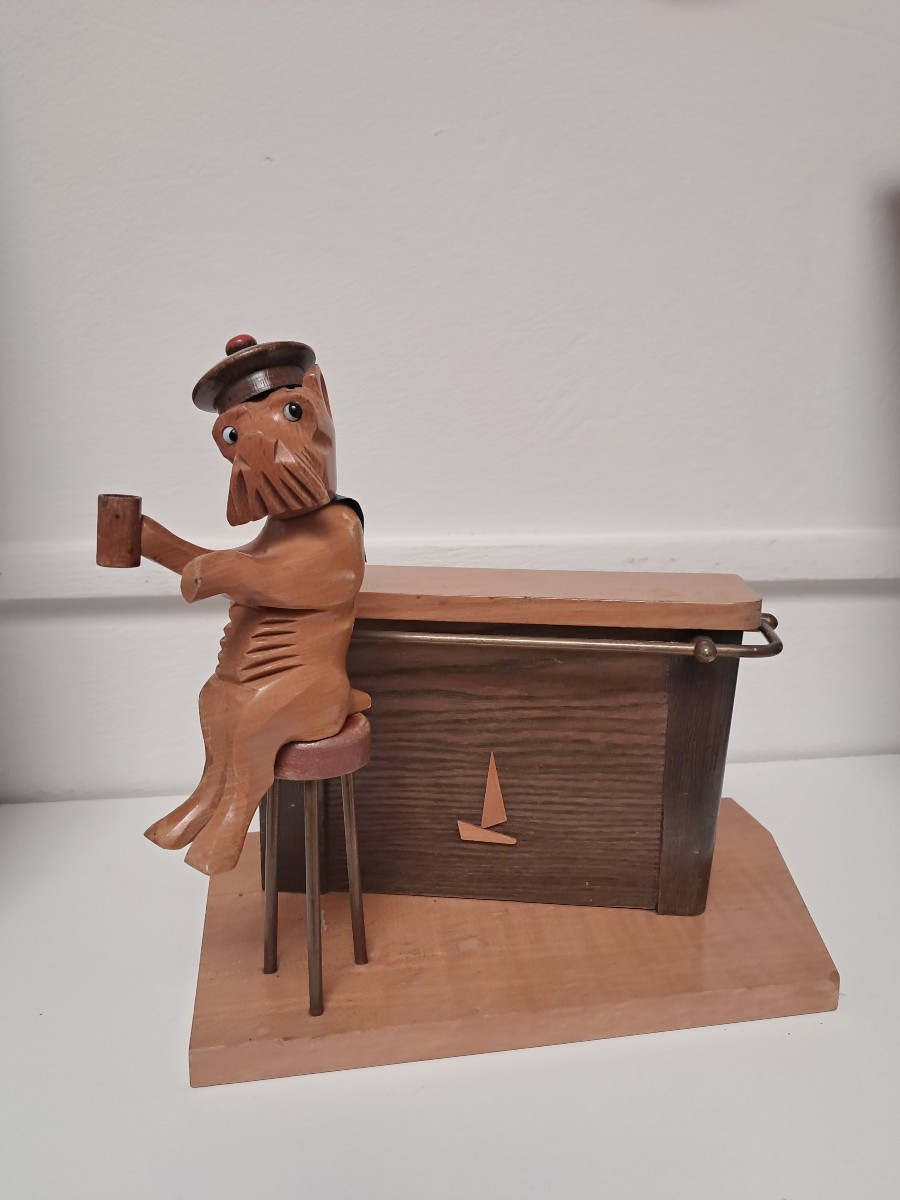 Fox Terrier Cigarette Dispenser At The Bar