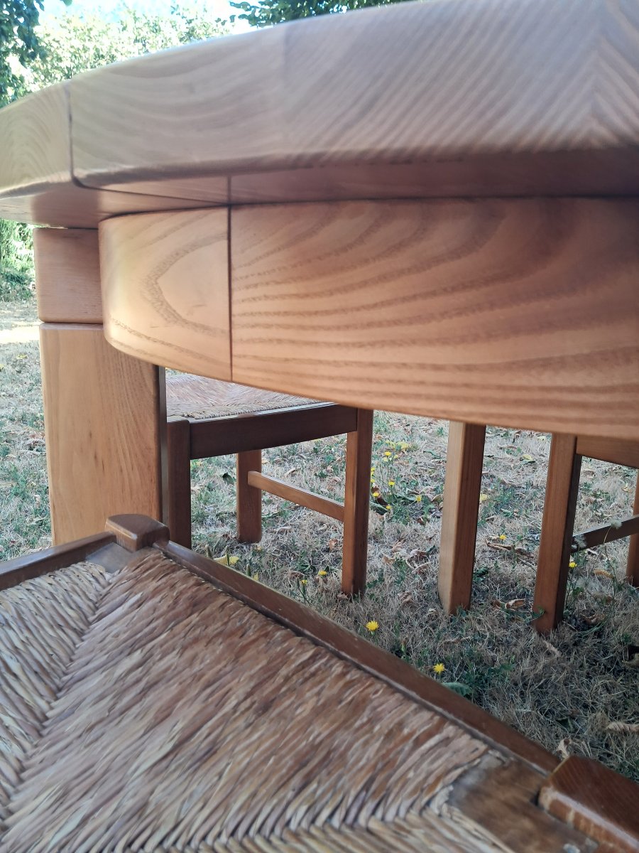 Round Table And 4 "regain" Chairs  Chapo -photo-2