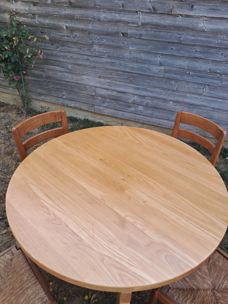 Round Table And 4 "regain" Chairs  Chapo -photo-3